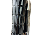 Chanel Black Patent Leather Chocolate Bar Flap Bag 2000