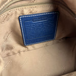 Coach Leather Shoulder Bag Navy/White