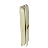 YSL Beige Leather Cassandre Flap Phone Holder