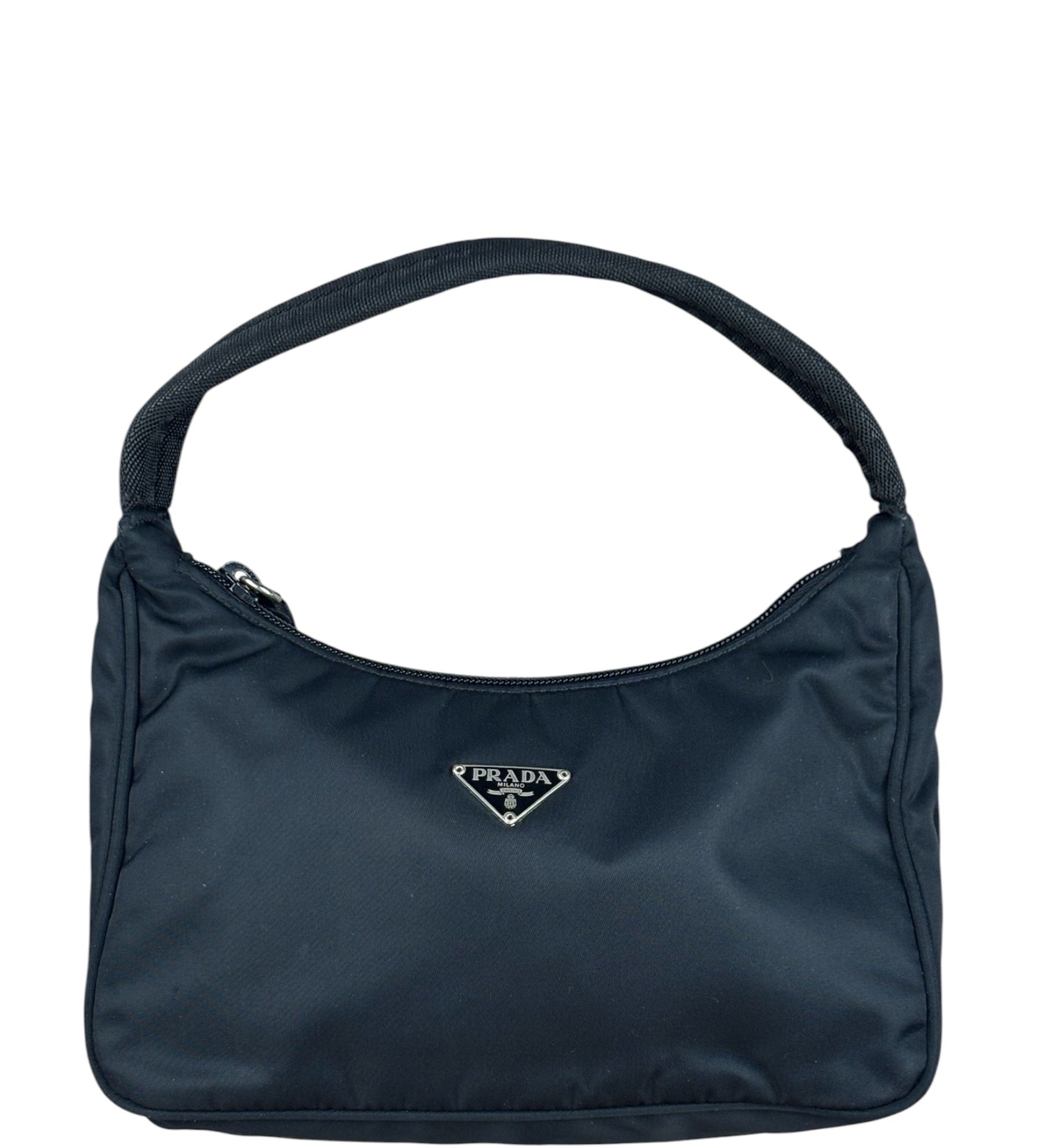 Prada Black Tessuto Nylon Mini Hobo Bag