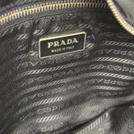Prada Vintage Black Nylon Zip Shoulder Bag