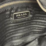 Prada Vintage Black Nylon Zip Shoulder Bag