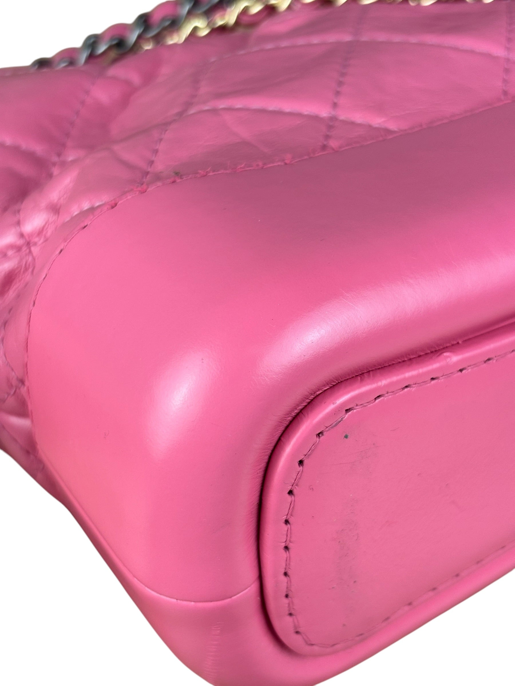 Chanel Pink Quilted Leather Small Gabrielle Hobo Bag 2019