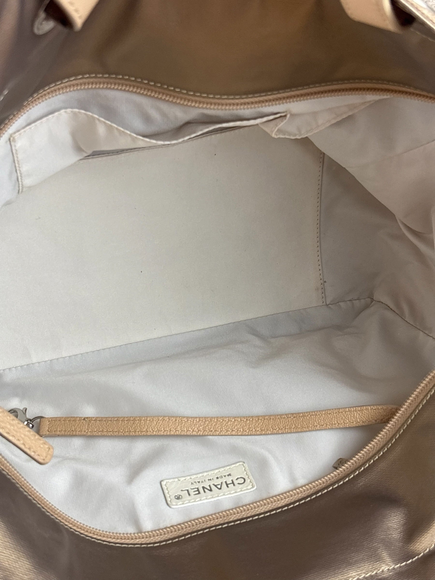 Chanel Metallic Gold Leather Paris-Biarritz Large Tote Bag 2007