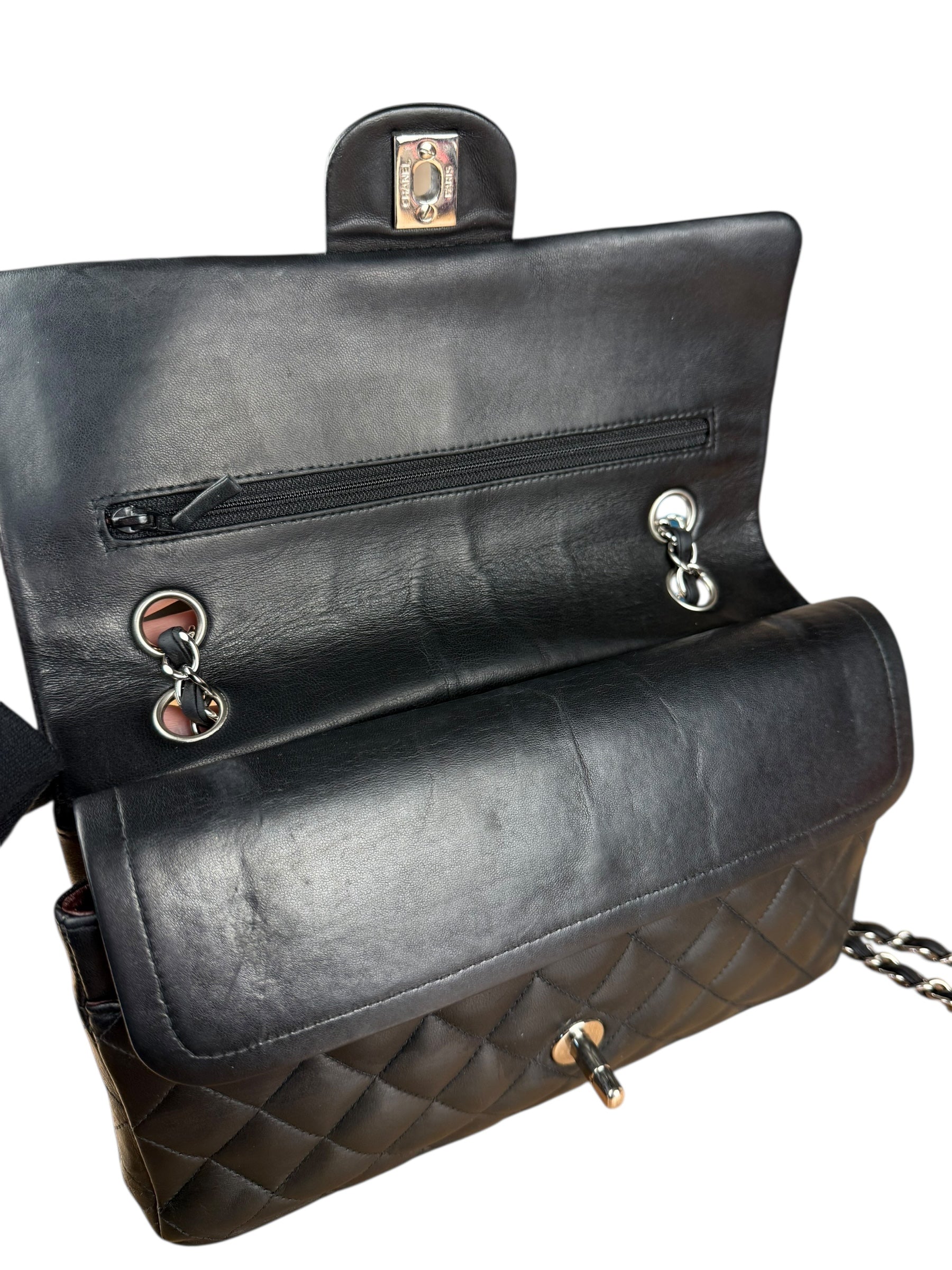 Chanel Classic Quilted Black Double Flap Bag 2003