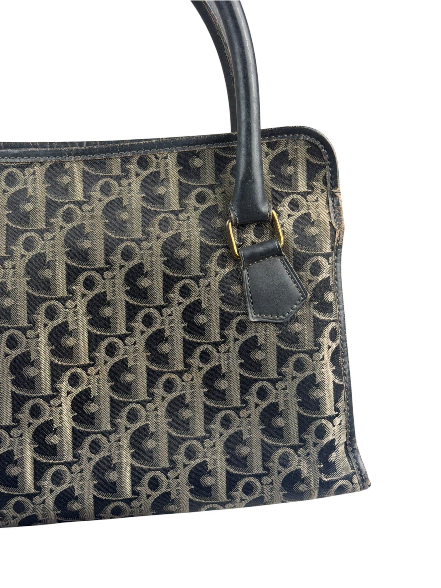 Christian Dior Black/Grey Trotter Handbag