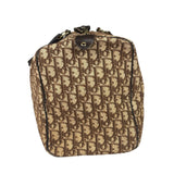 Christian Dior Brown Leather Trim Trotter Boston Bag