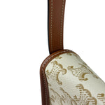 Celine White Leather Macadam Nano Triomphe Besace Shoulder Bag