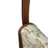 Celine White Leather Macadam Nano Triomphe Besace Shoulder Bag
