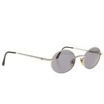 Chanel Vintage CC Circular Silver Frame Sunglasses