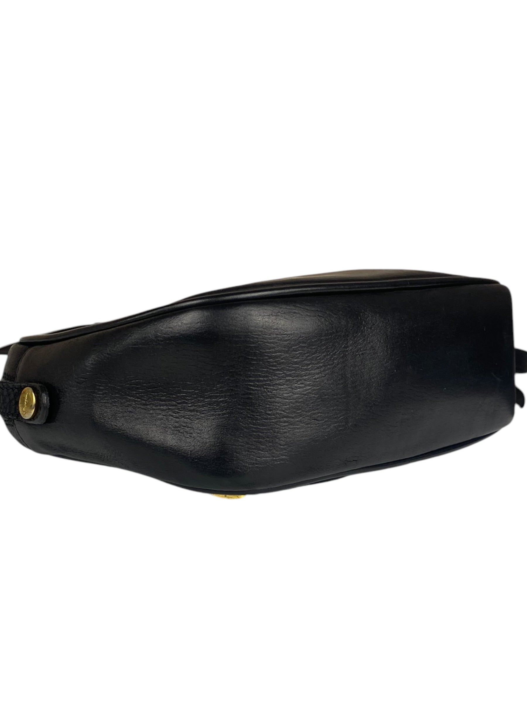 Ferragamo Black Leather Crossbody Bag