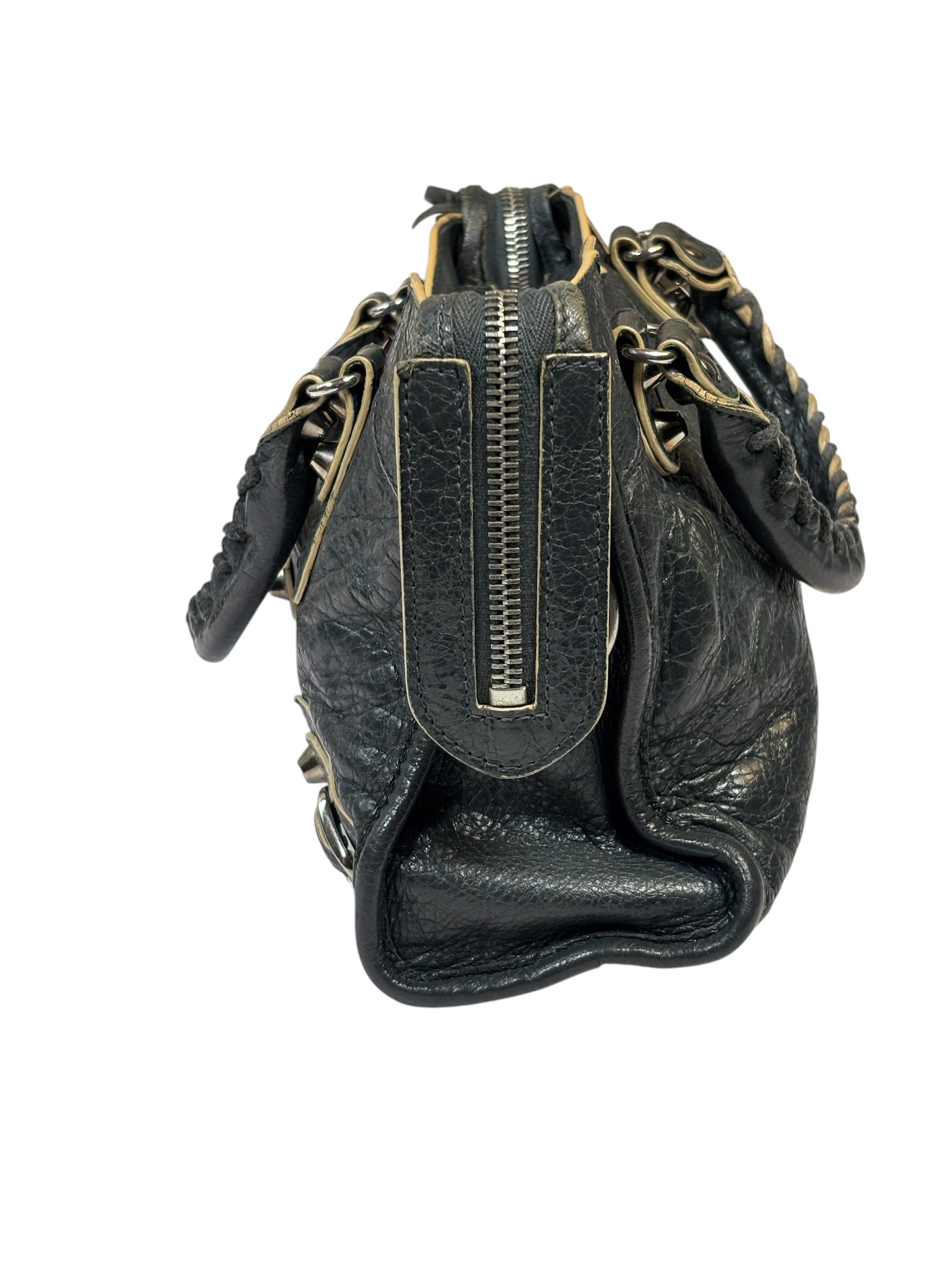 Balenciaga Charcoal Le City Small Two-Way Bag