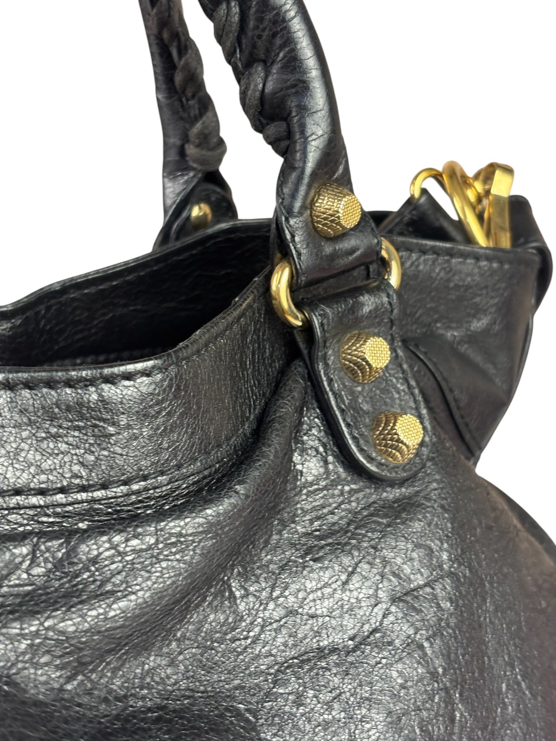 Balenciaga Black Leather Giant 12 City Bag