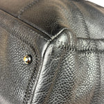 Chanel Black Quilted Leather Chocolate Bar Bowling Handbag