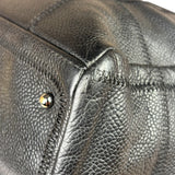 Chanel Black Quilted Leather Chocolate Bar Bowling Handbag