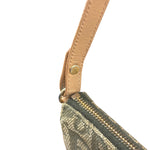 Christian Dior Vintage Olive Green Oblique Saddle Pochette