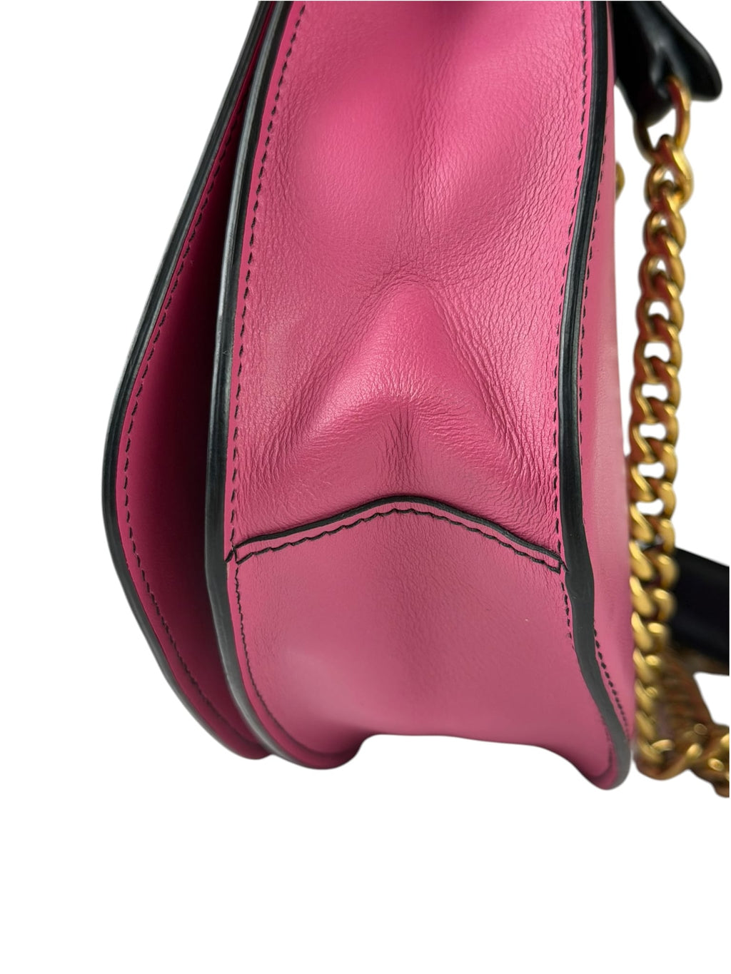 Prada Pink/Black Saffiano Leather Trim Small Cahier Crossbody Bag