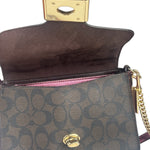 Coach Metallic Berry Leather Signature Cassidy Two-Way Bag