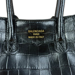 Balenciaga Black Leather Mini Bel Air Carry All Two-Way Bag