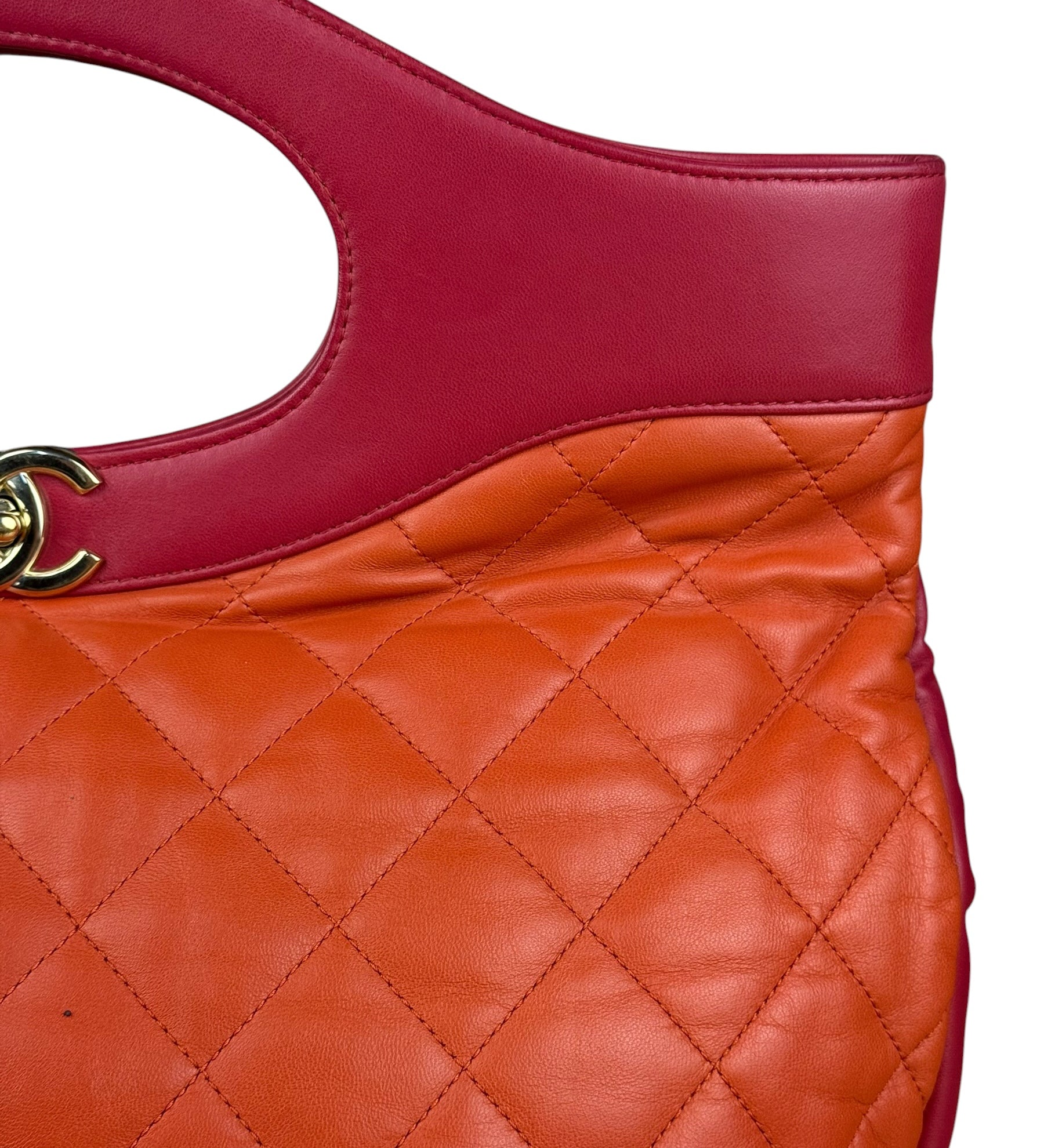 Chanel 31 Pink Leather Quilted Shopping Clutch Shoulder Bag 2018