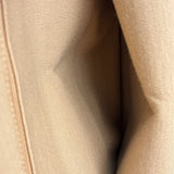 Chanel Beige Jersey Leather Trim Classic Double Flap Bag 2005
