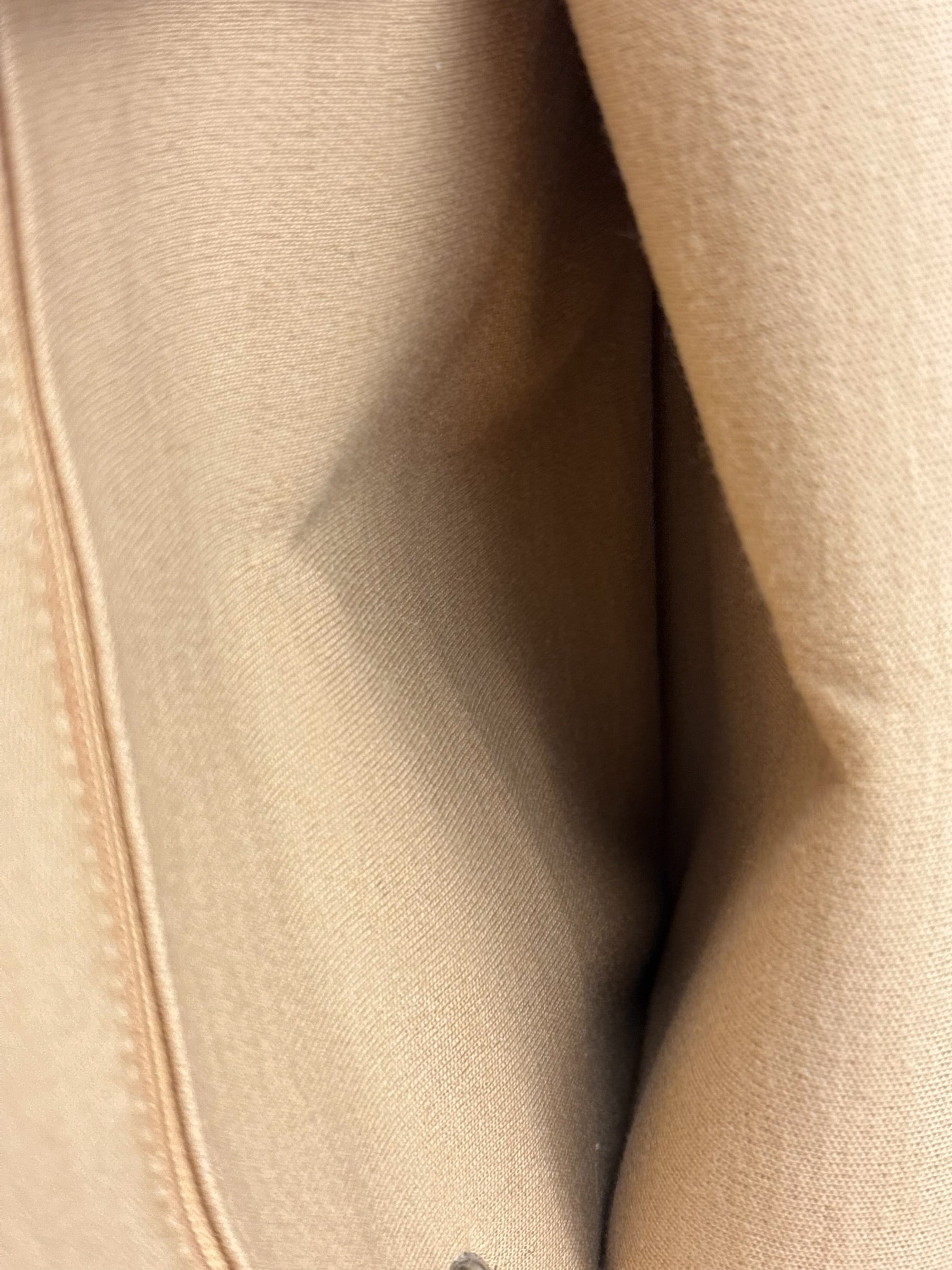 Chanel Beige Jersey Leather Trim Classic Double Flap Bag 2005