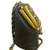 Chanel Black Quilted Leather Kiss-Lock My Crush Micro Bag 2020