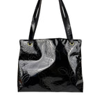 Chanel Black Patent Floral Cutout Tote (Patent Damaged) 2003
