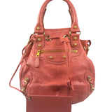 Balenciaga Pink Leather Agneau Small 21 Two-Way Bag