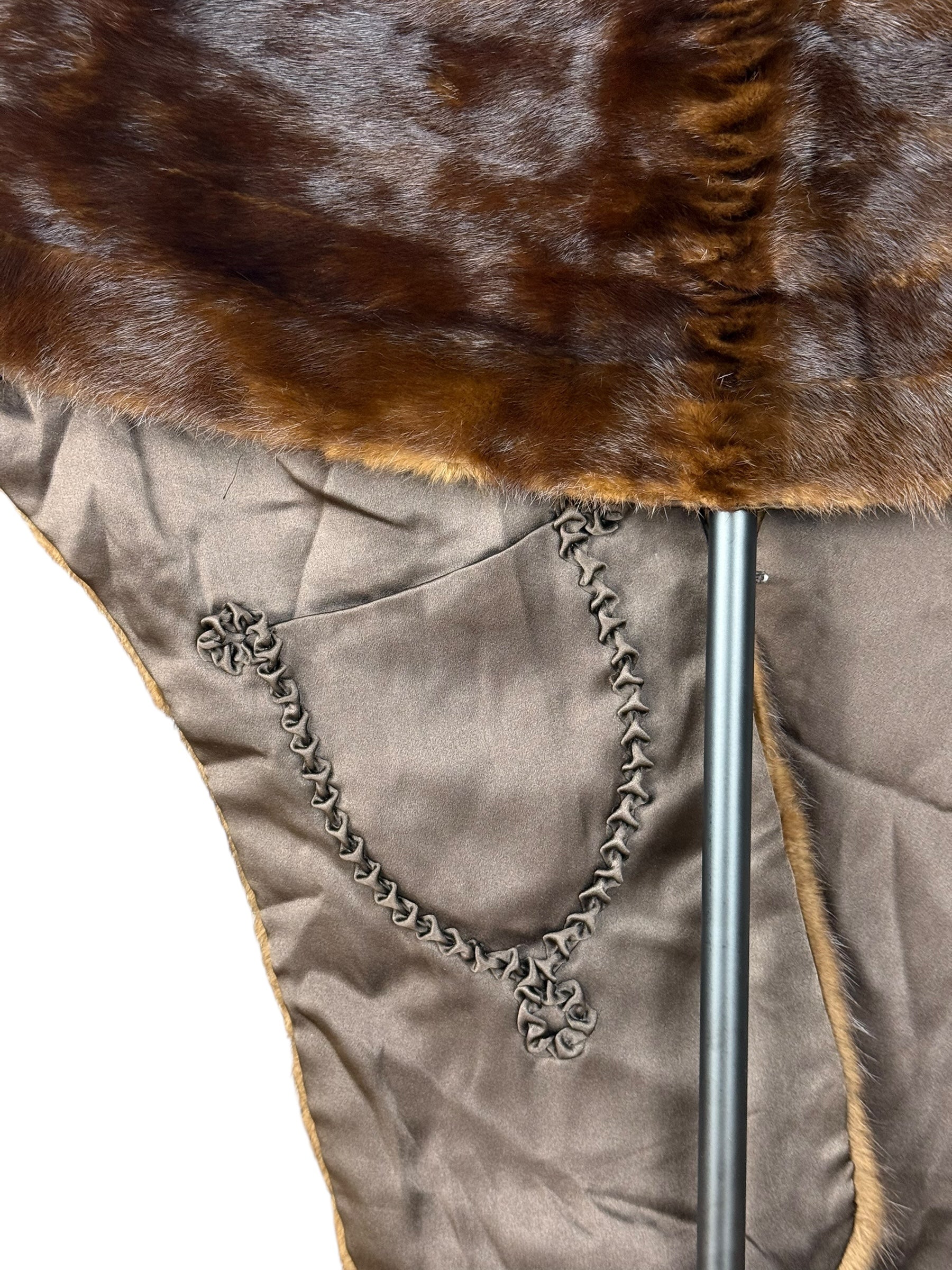 Mitsukoshi Vintage Brown Fur Shawl