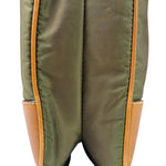 Prada Green/Brown Nylon/Leather Trim Crossbody Bag