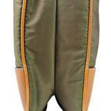 Prada Green/Brown Nylon/Leather Trim Crossbody Bag