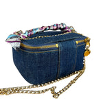 Chanel Denim Vanity Case Handbag 1997