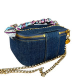 Chanel Denim Vanity Case Handbag 1997