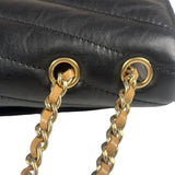 Chanel Black Leather Medium Gabrielle Flap Bag 2011