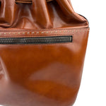 Celine Vintage Brown Leather Cinch Bucket Crossbody Bag