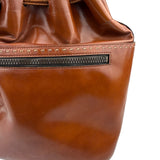 Celine Vintage Brown Leather Cinch Bucket Crossbody Bag