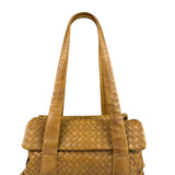 Bottega Veneta Tan Brown Intrecciato Shoulder Bag