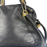 Chloe Black Leather Paraty Shoulder Bag