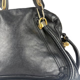 Chloe Black Leather Paraty Shoulder Bag