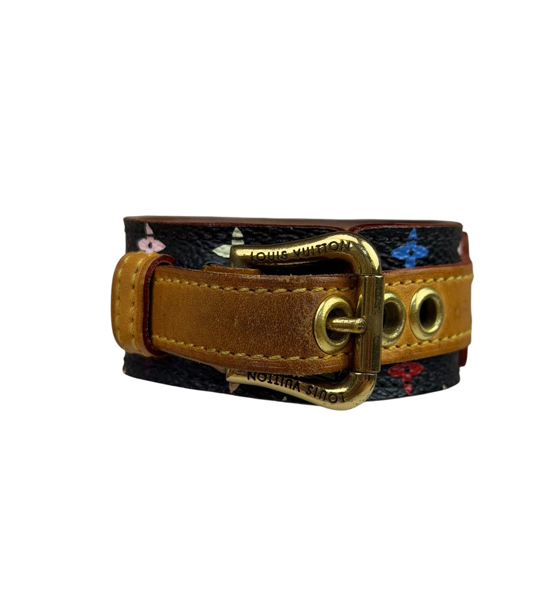 Louis Vuitton Black/Brown Multicolor-Monogram Theda Force Bracelet
