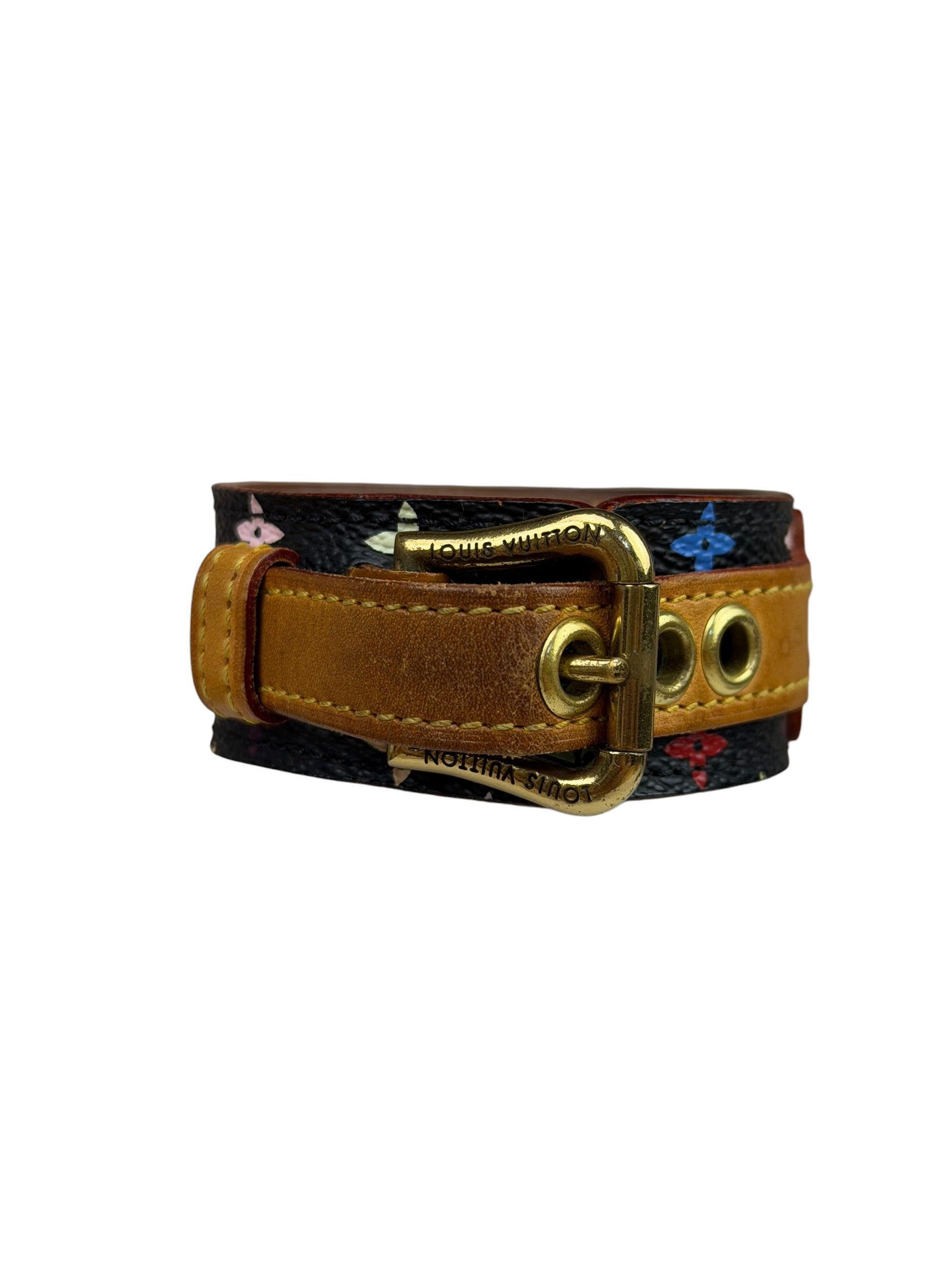 Louis Vuitton Black/Brown Multicolor-Monogram Theda Force Bracelet