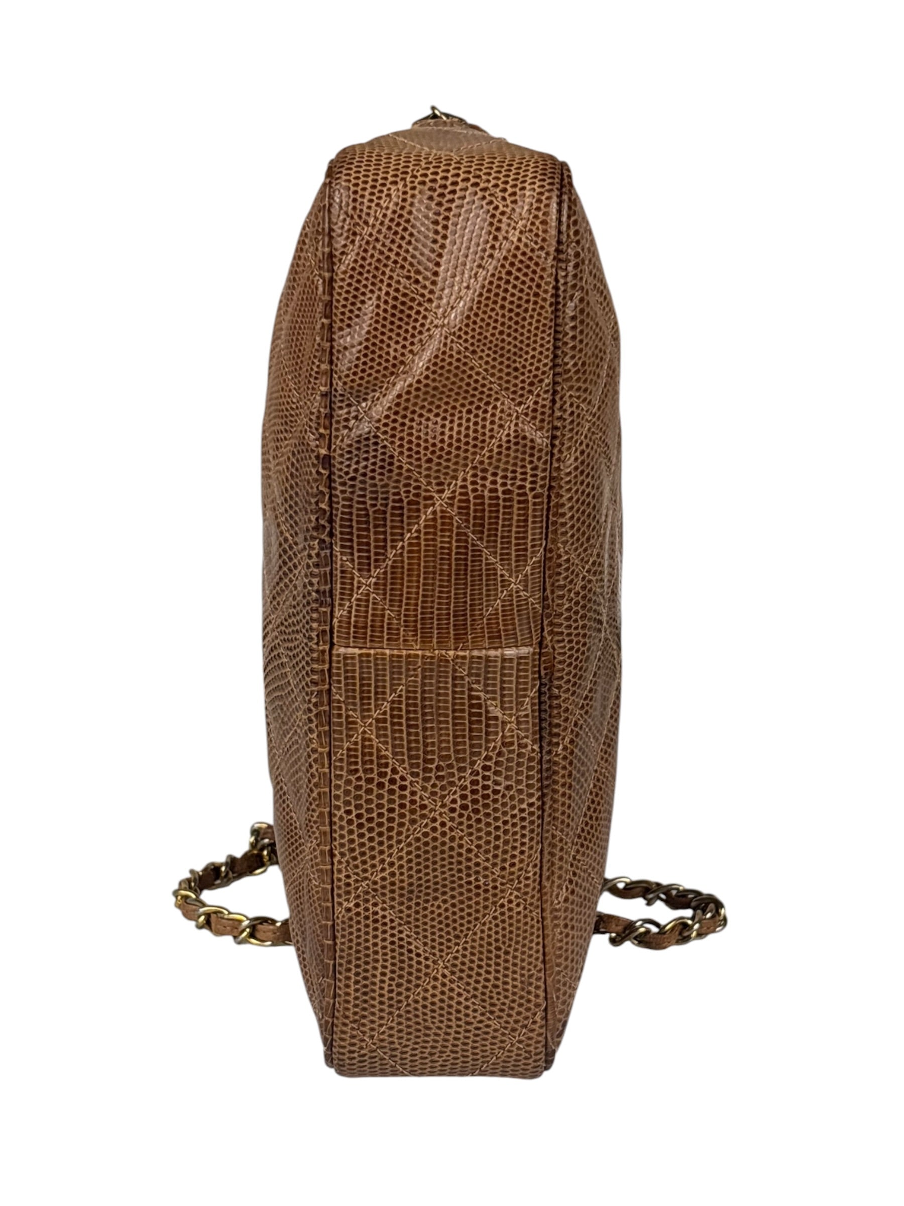 Chanel Vintage Leather Lizard Tassel Camera Case - 1987