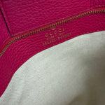 Gucci Pink Pebbled Leather Small Swing Tote