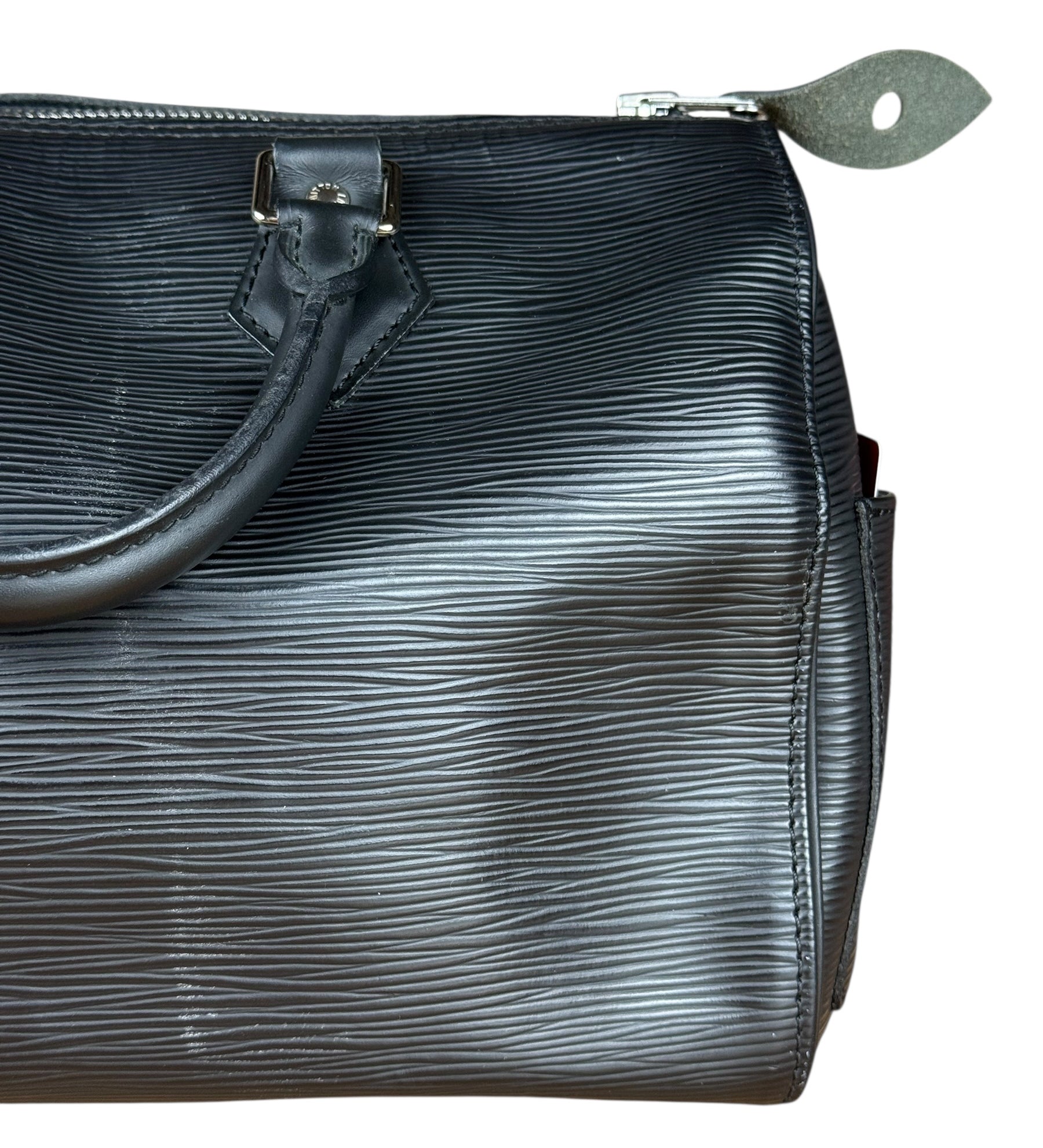 Louis Vuitton Black Epi Speedy 25