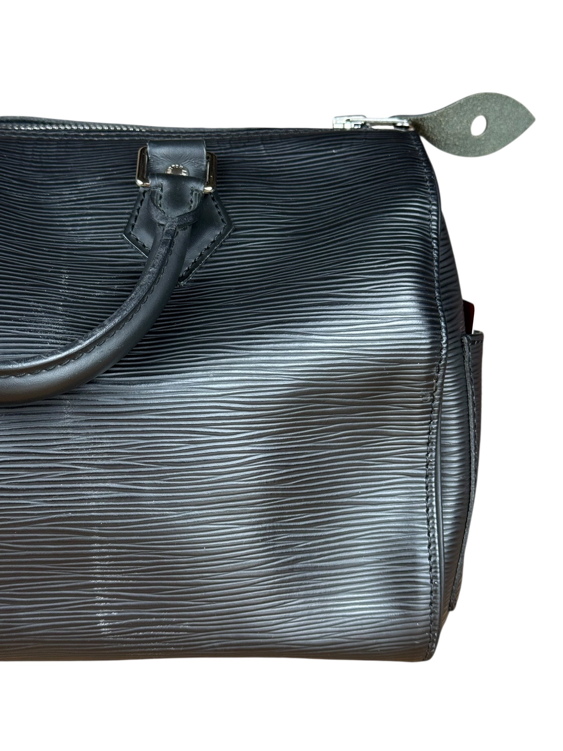 Louis Vuitton Black Epi Speedy 25