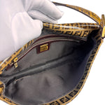 Fendi Brown PVC/Leather Trim Zucca Baguette