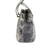 Gucci Cream/Grey Python-Embossed Horsebit Bright Bit Tote