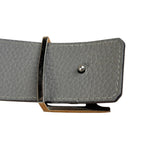 Louis Vuitton Reversible Blue/Grey Leather Logo Belt