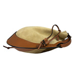 Loewe Brown/Beige Suede/Leather Trim Horseshoe Shoulder Bag
